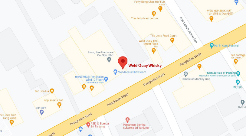 Weld Quay Whisky location